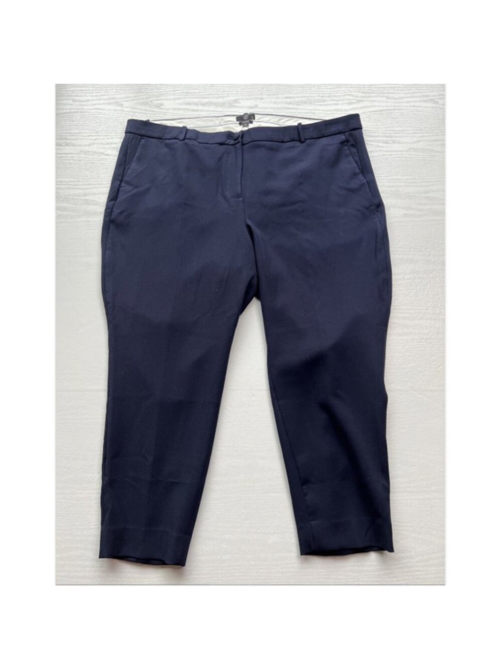 J.Crew 365 High Rise Cameron Pants Womens Plus 24 Navy Four Season Stretch NWT